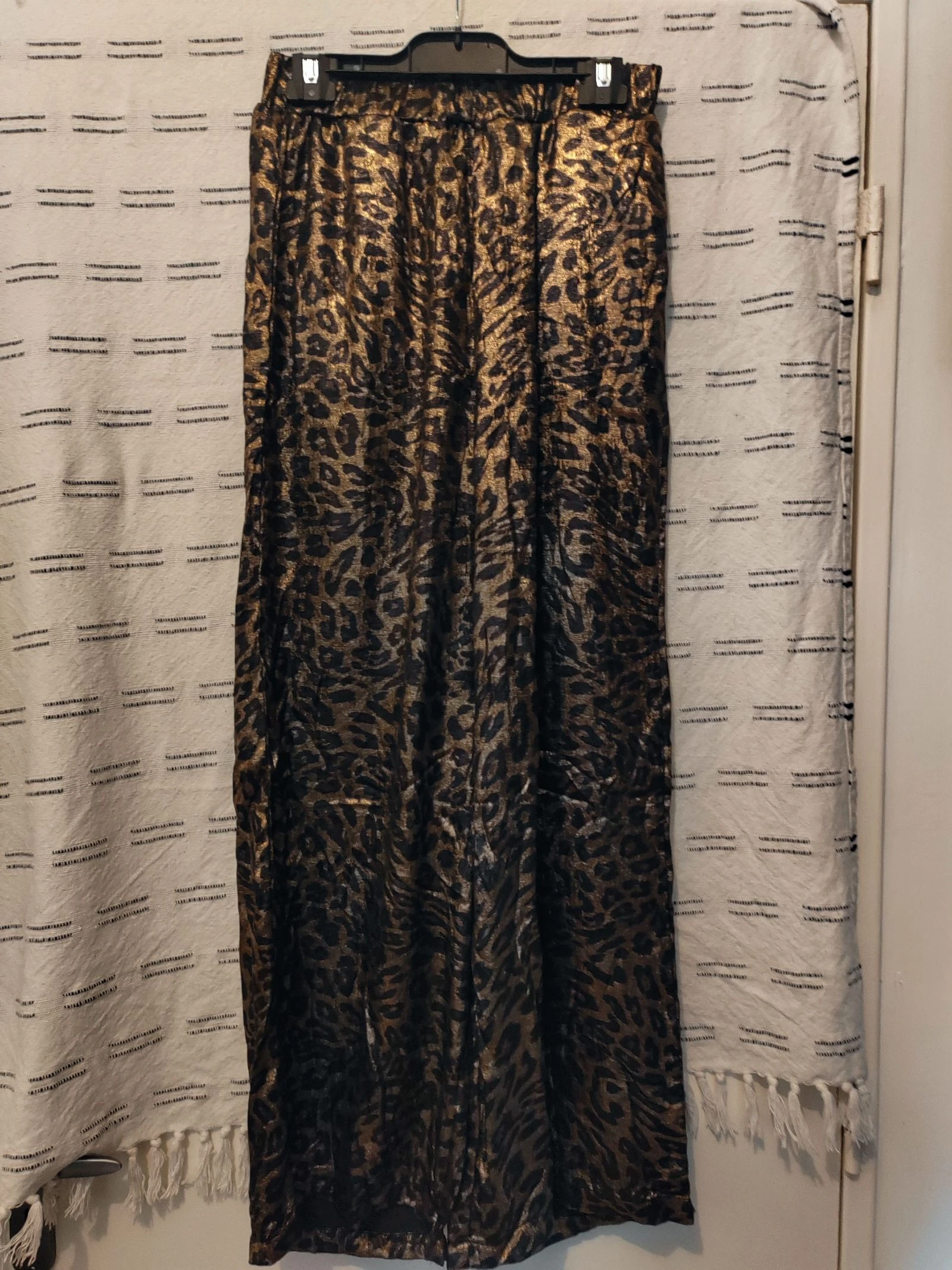 Calça de cetim de pernas largas – photo 6
